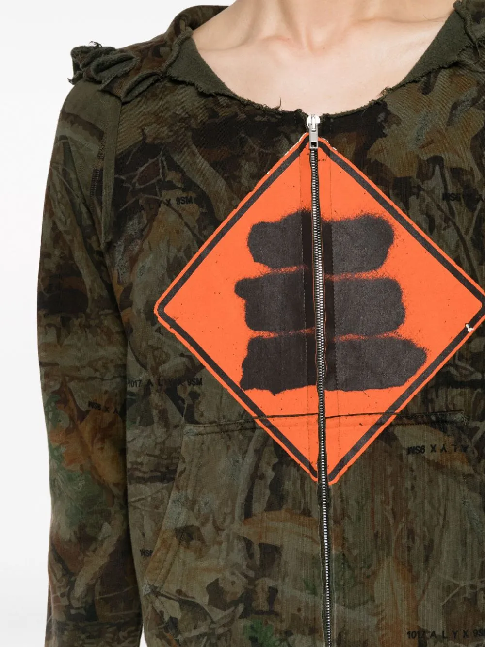 Mark Flood Distressed Camo Hoodie