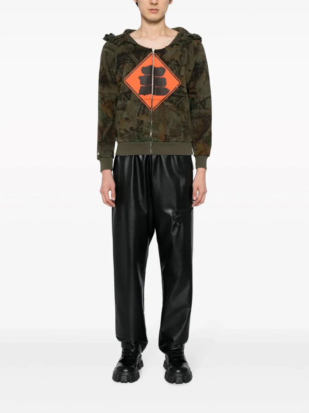 Mark Flood Distressed Camo Hoodie