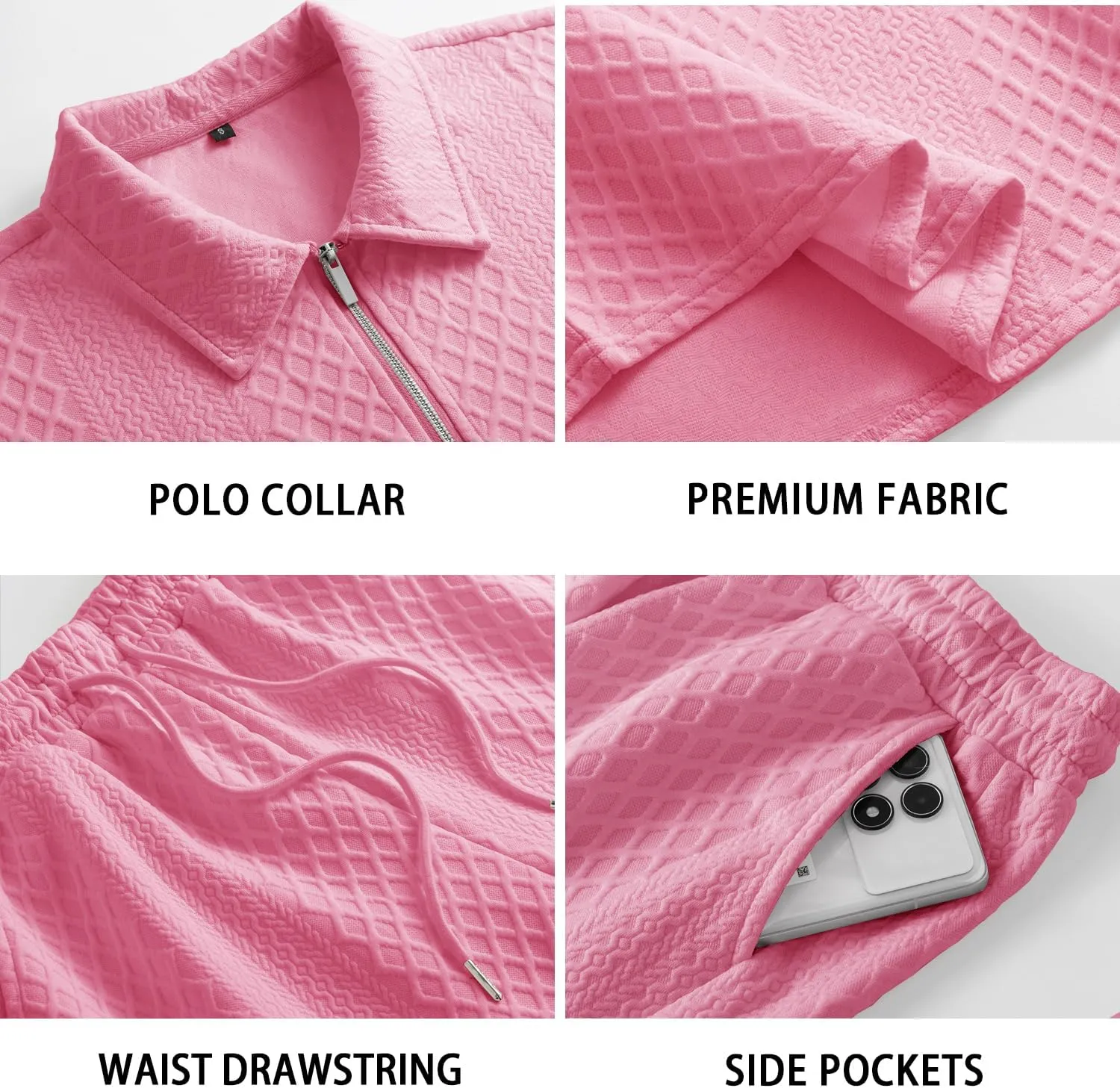 Mens 2 Piece Short Set Summer Outfits Polo Shirt and Shorts Set Tracksuits Set Short Sleeve and Shorts Set for Men