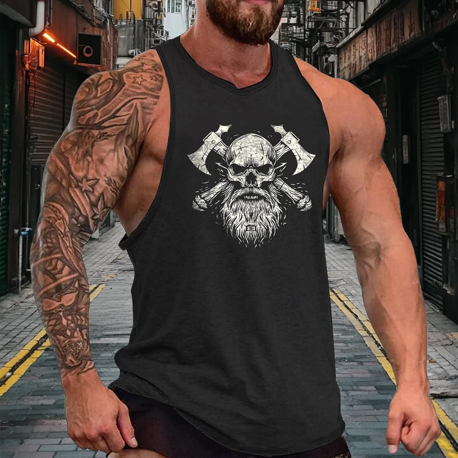 Mens Cotton Tank Tops Breathable Summer Quick Dry Cool Fitness Muscle Basic Sleeveless Shirt