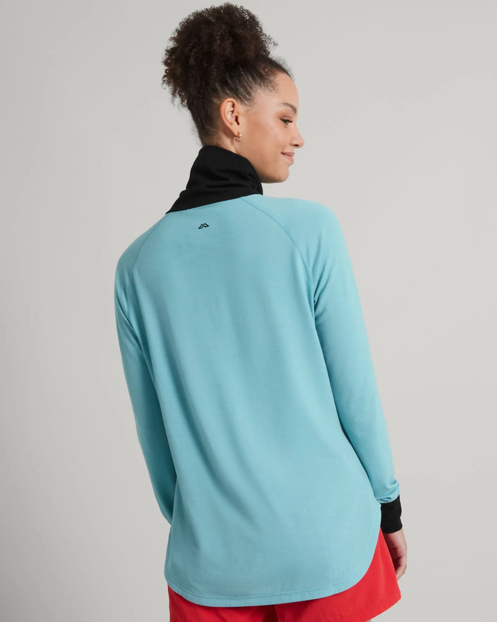 MerinoPRO Women's Quarter Zip Pullover - Waterfall/Black