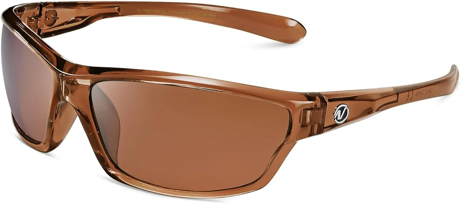 Nitrogen Polarized Wrap Around Sport Sunglasses for Men Women UV400 Protection Sun Glasses