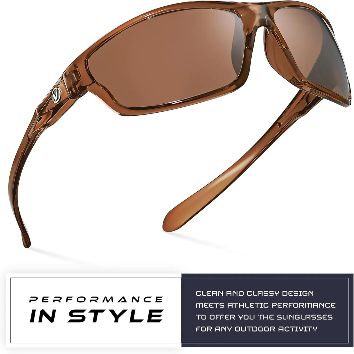 Nitrogen Polarized Wrap Around Sport Sunglasses for Men Women UV400 Protection Sun Glasses