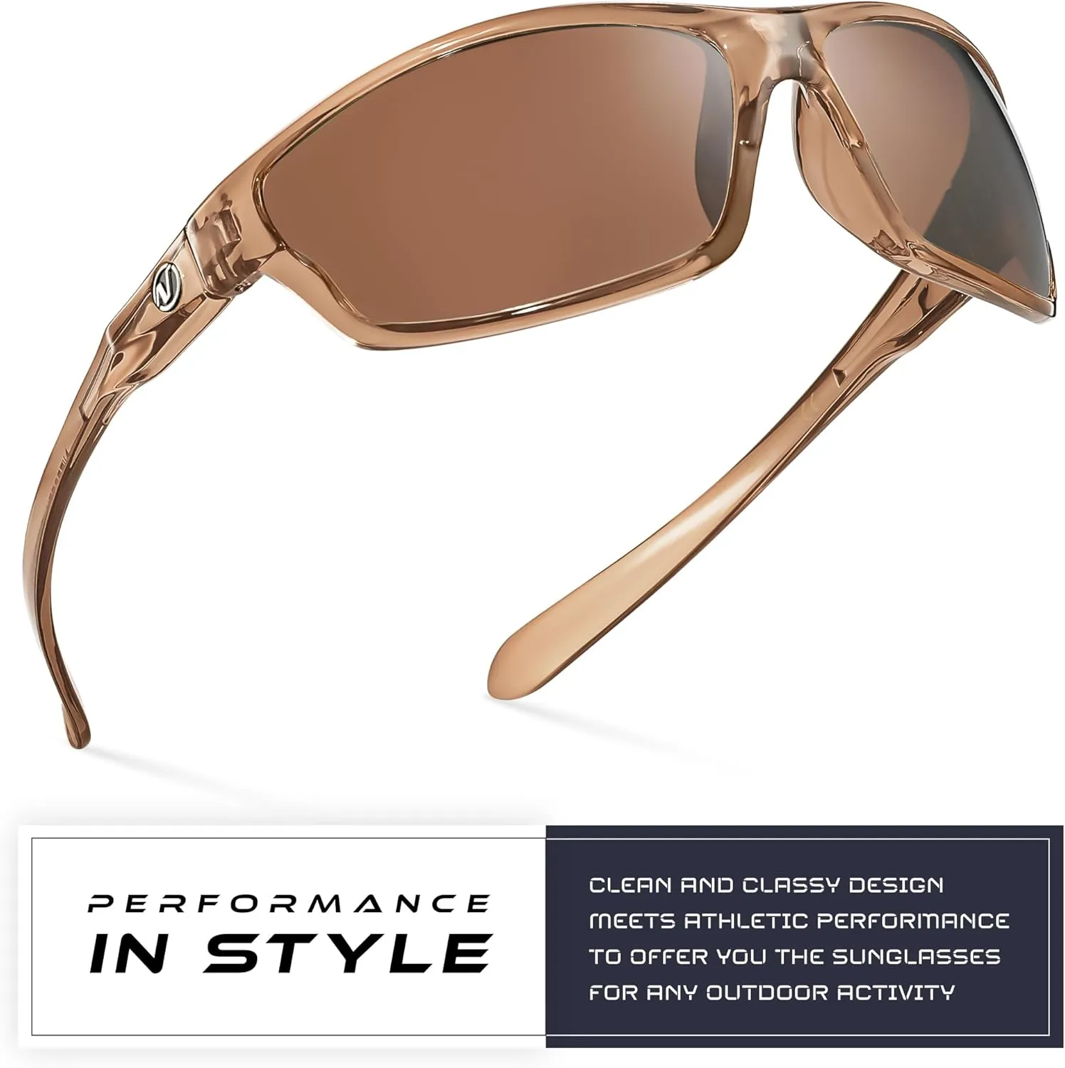 Nitrogen Polarized Wrap Around Sport Sunglasses for Men Women UV400 Protection Sun Glasses