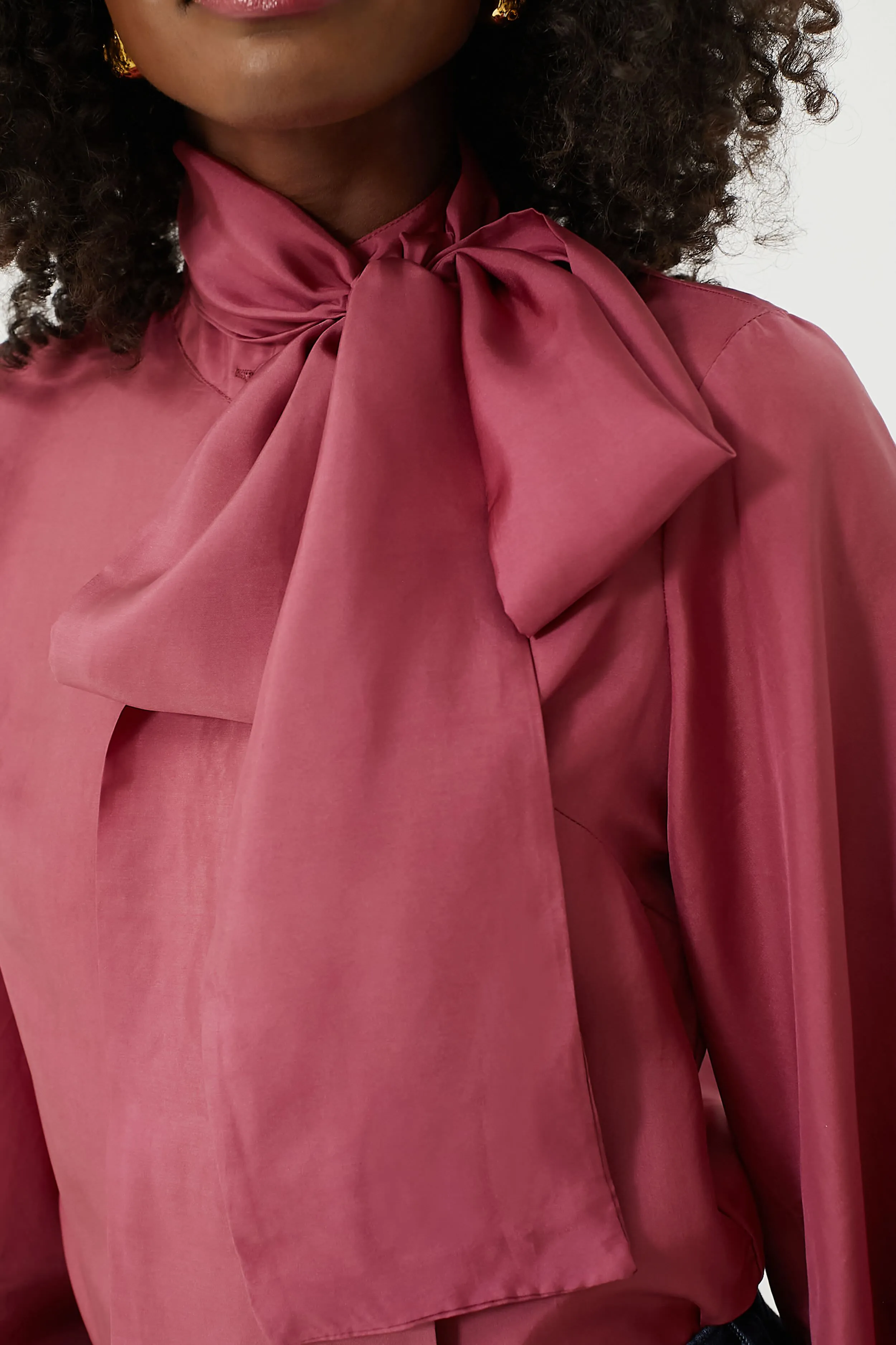 Plum Washed Silk Gigi Top