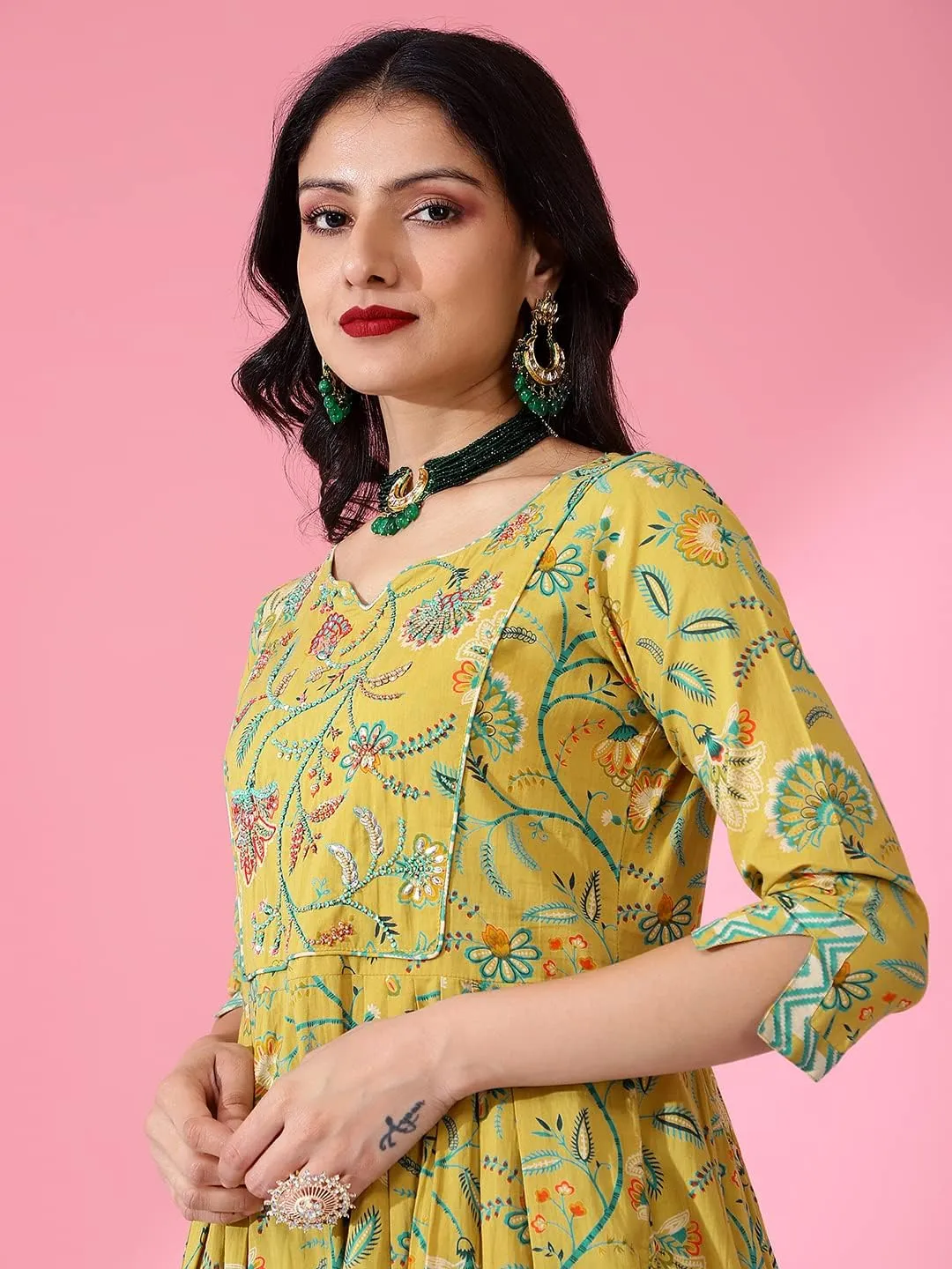 Pure Cotton Kurta Set with Pant & Dupatta, Ready to Wear Indian Suit Set, Traditional Indian Clothing Set