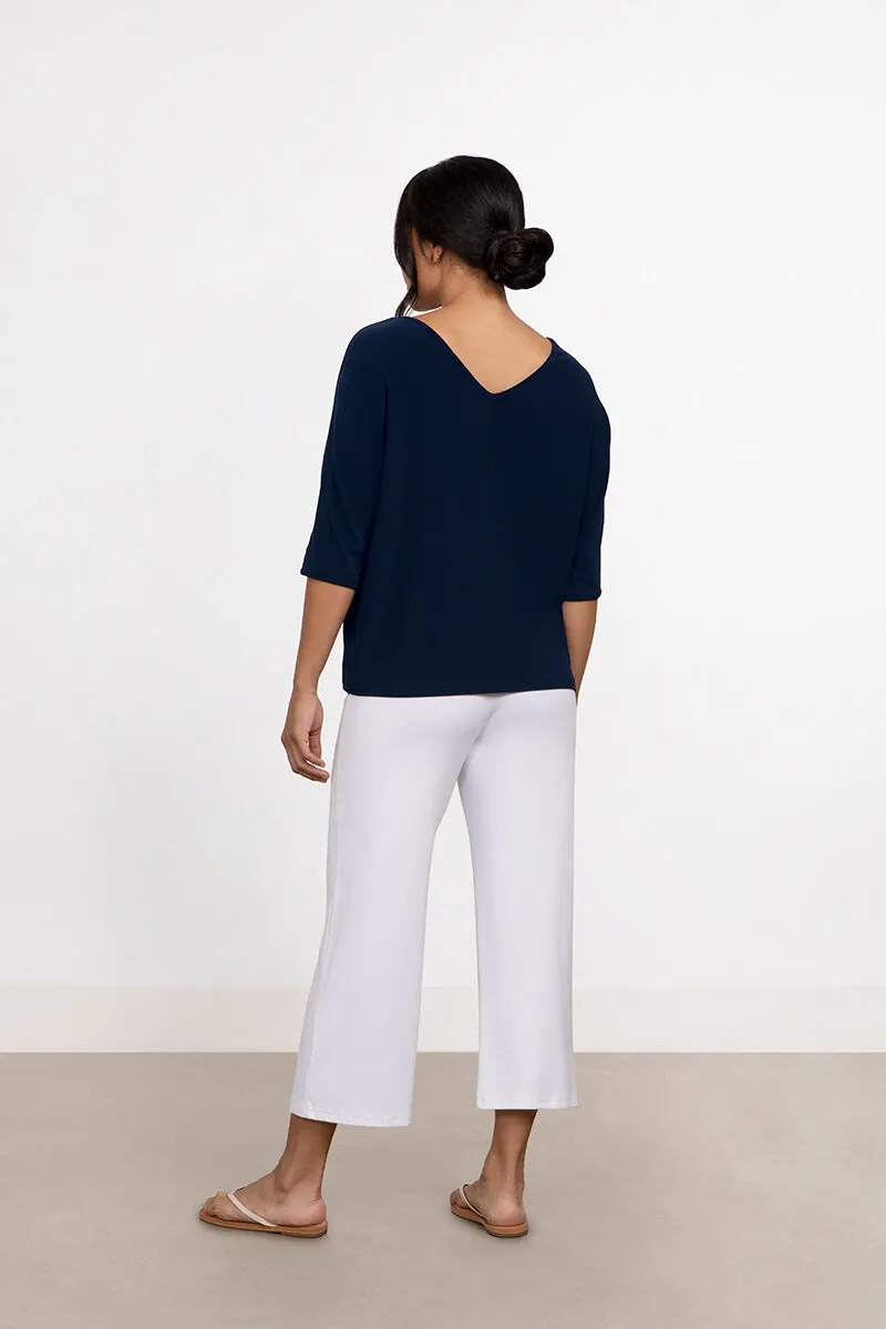 Reversible Cinch Top | Navy