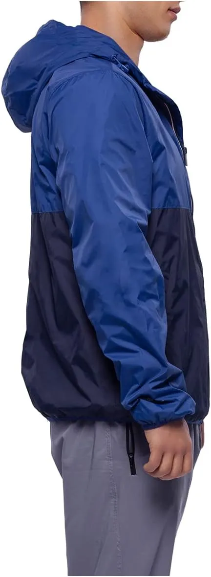 Rokka&Rolla Men's Lightweight Packable Windbreaker Water-Resistant Weatherproof Jacket