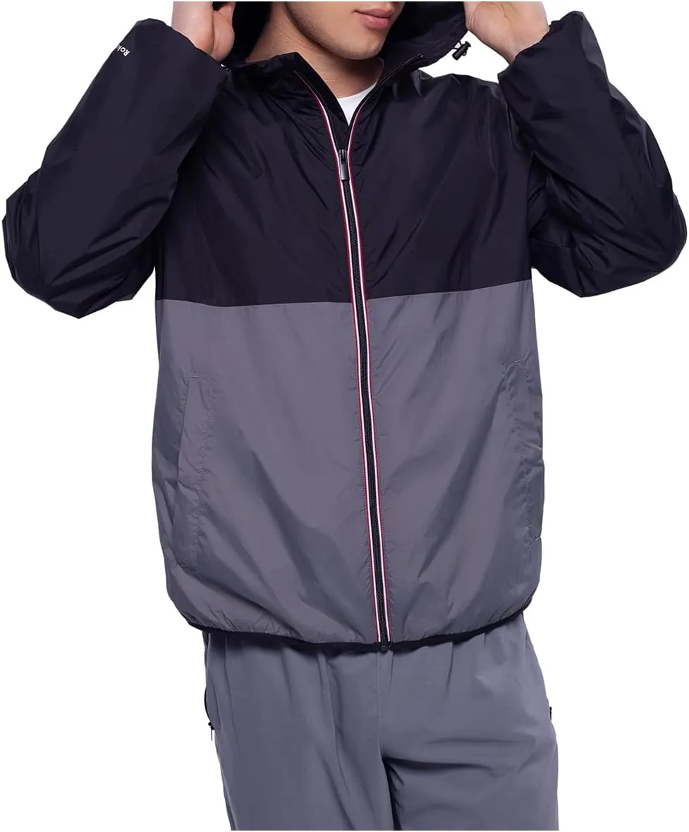 Rokka&Rolla Men's Lightweight Packable Windbreaker Water-Resistant Weatherproof Jacket