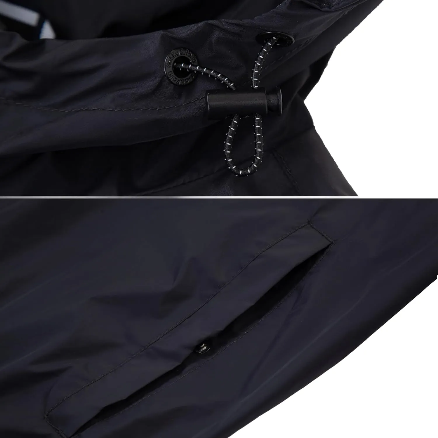 Rokka&Rolla Men's Lightweight Packable Windbreaker Water-Resistant Weatherproof Jacket