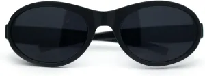 SA106 Retro Apocalyptic Oval Deep Windbreaker Side Visor Plastic Sunglasses