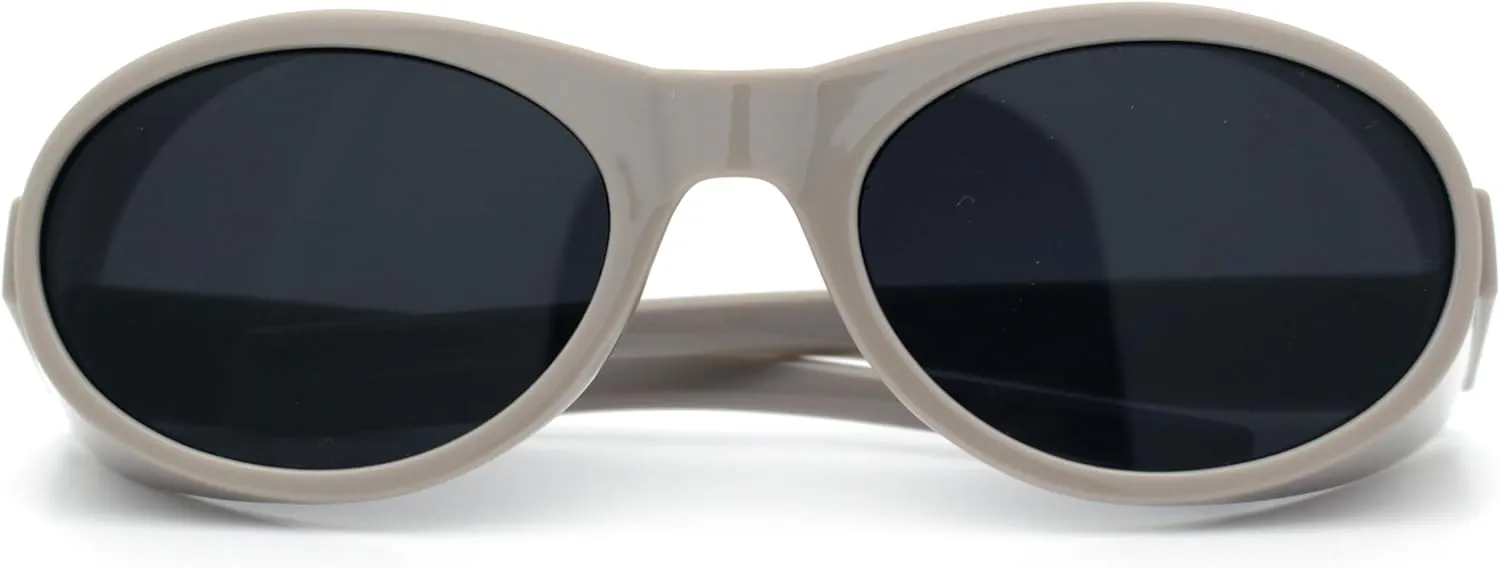 SA106 Retro Apocalyptic Oval Deep Windbreaker Side Visor Plastic Sunglasses