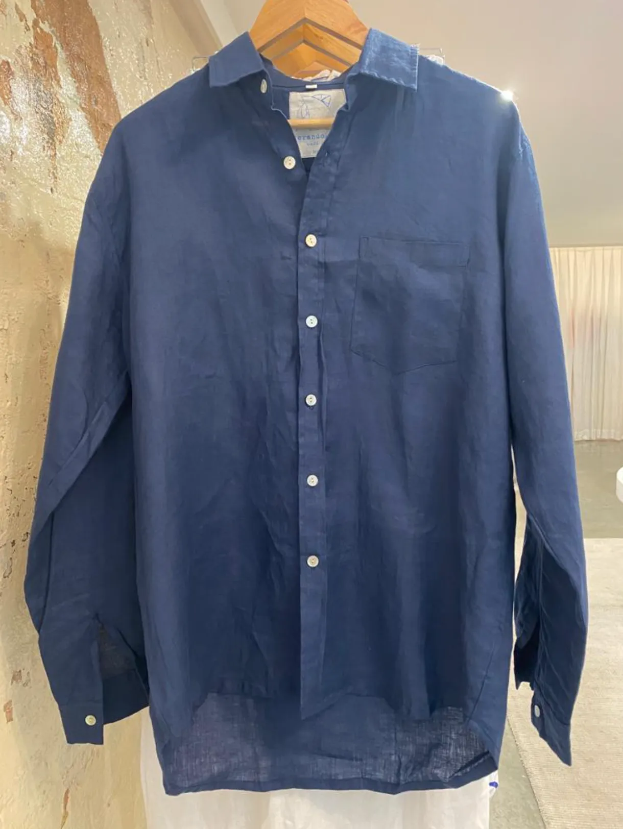 SALE Crandokta Linen Long Sleeved Shirt