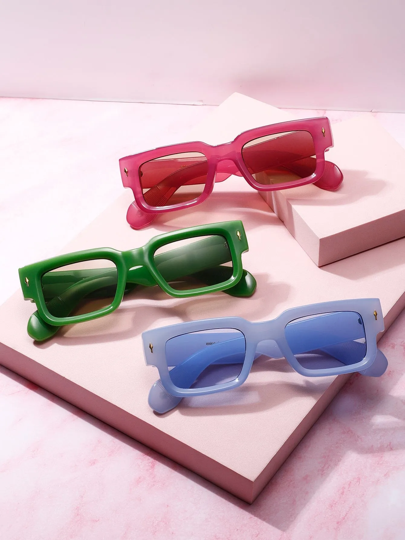 SPF Square Frame Sunglasses
