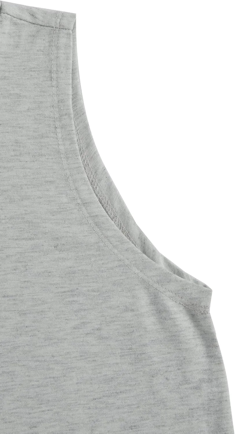 SweatyRocks Women's Summer Sleeveless Hooded Tank Top T-Shirt for Athletic Exercise Relaxed Breathable