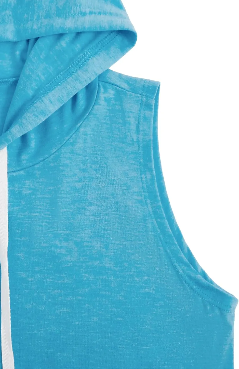 SweatyRocks Women's Summer Sleeveless Hooded Tank Top T-Shirt for Athletic Exercise Relaxed Breathable