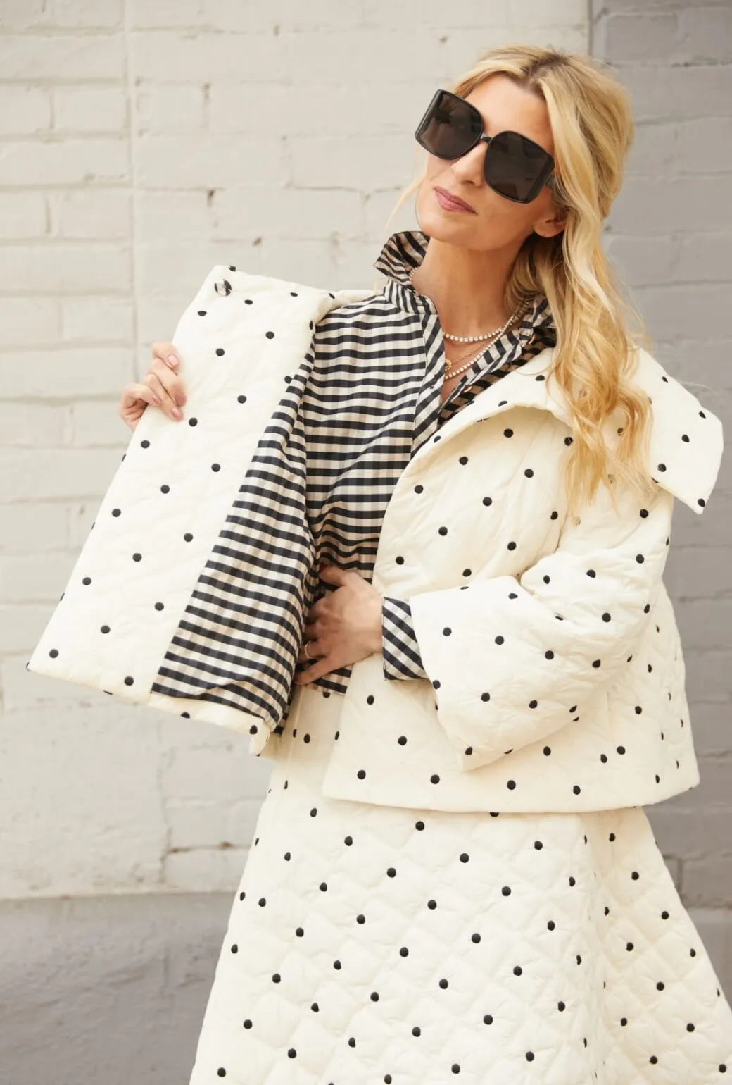 The Aprés Car Coat - Ivory Puffer