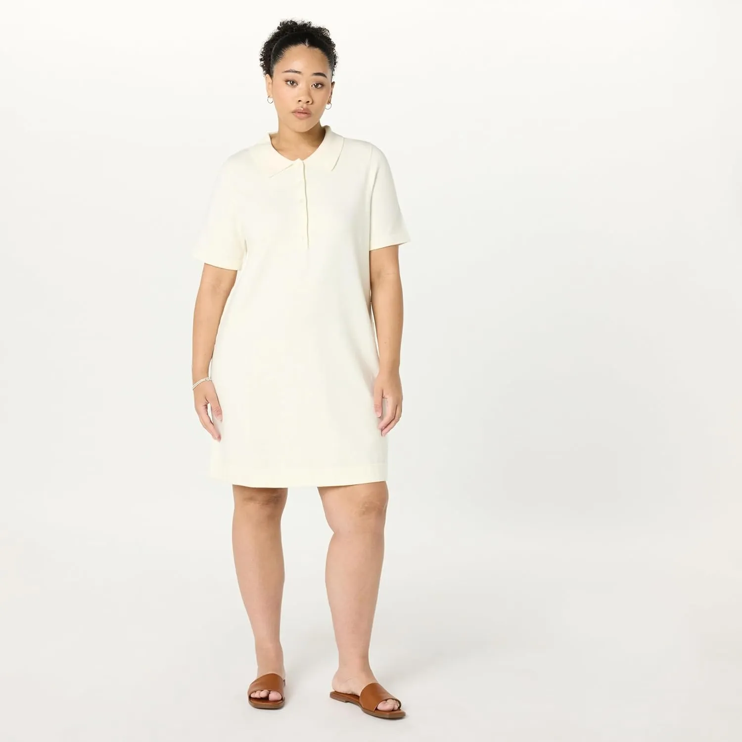 The Drop Women's Tenise Polo Mini Sweater Dress