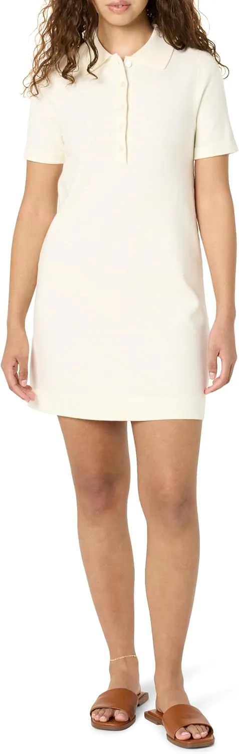 The Drop Women's Tenise Polo Mini Sweater Dress