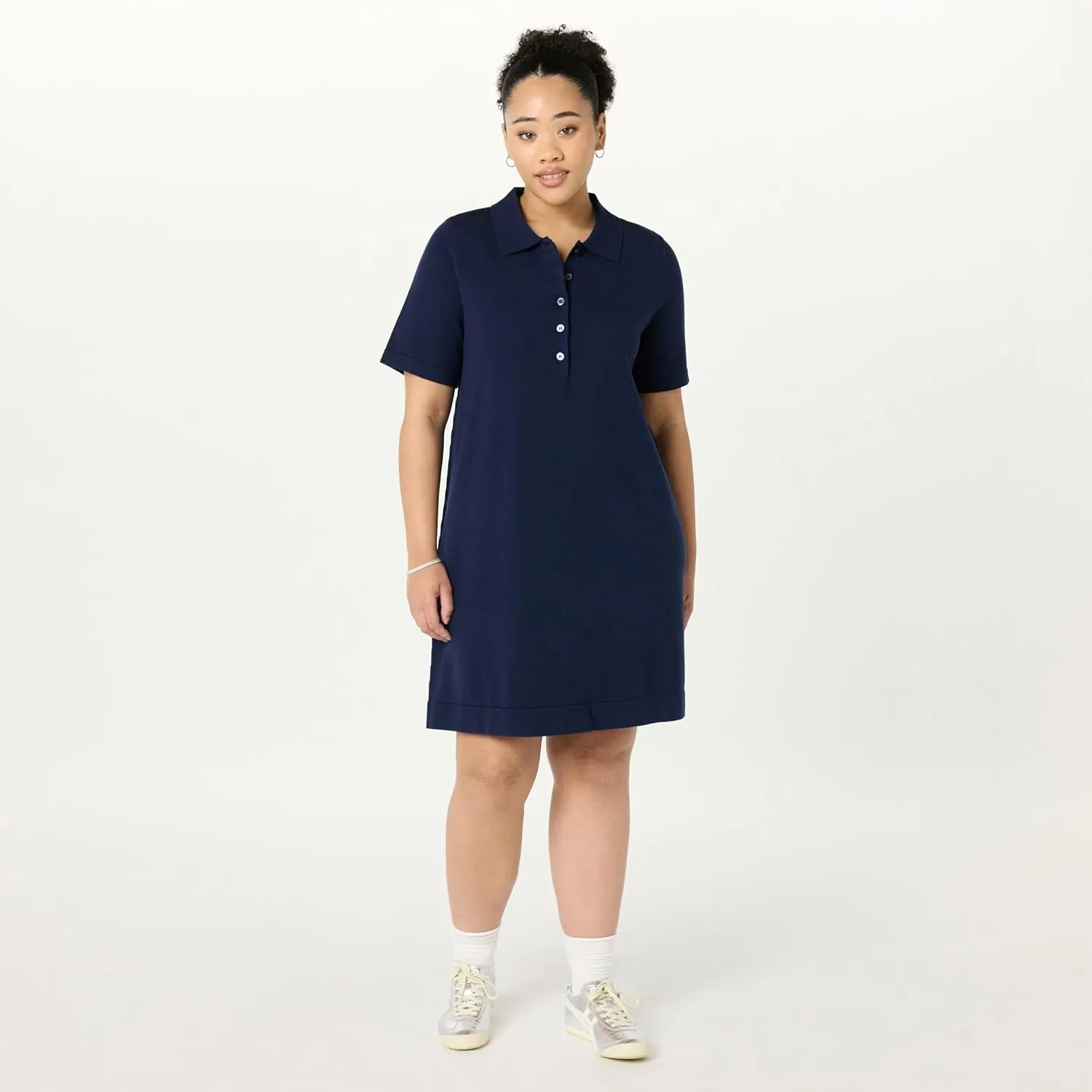 The Drop Women's Tenise Polo Mini Sweater Dress