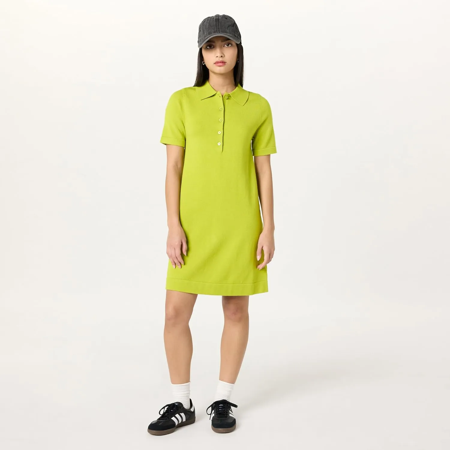 The Drop Women's Tenise Polo Mini Sweater Dress
