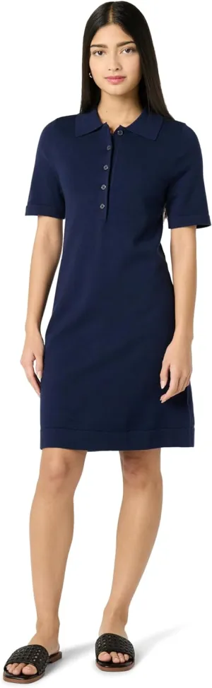 The Drop Women's Tenise Polo Mini Sweater Dress
