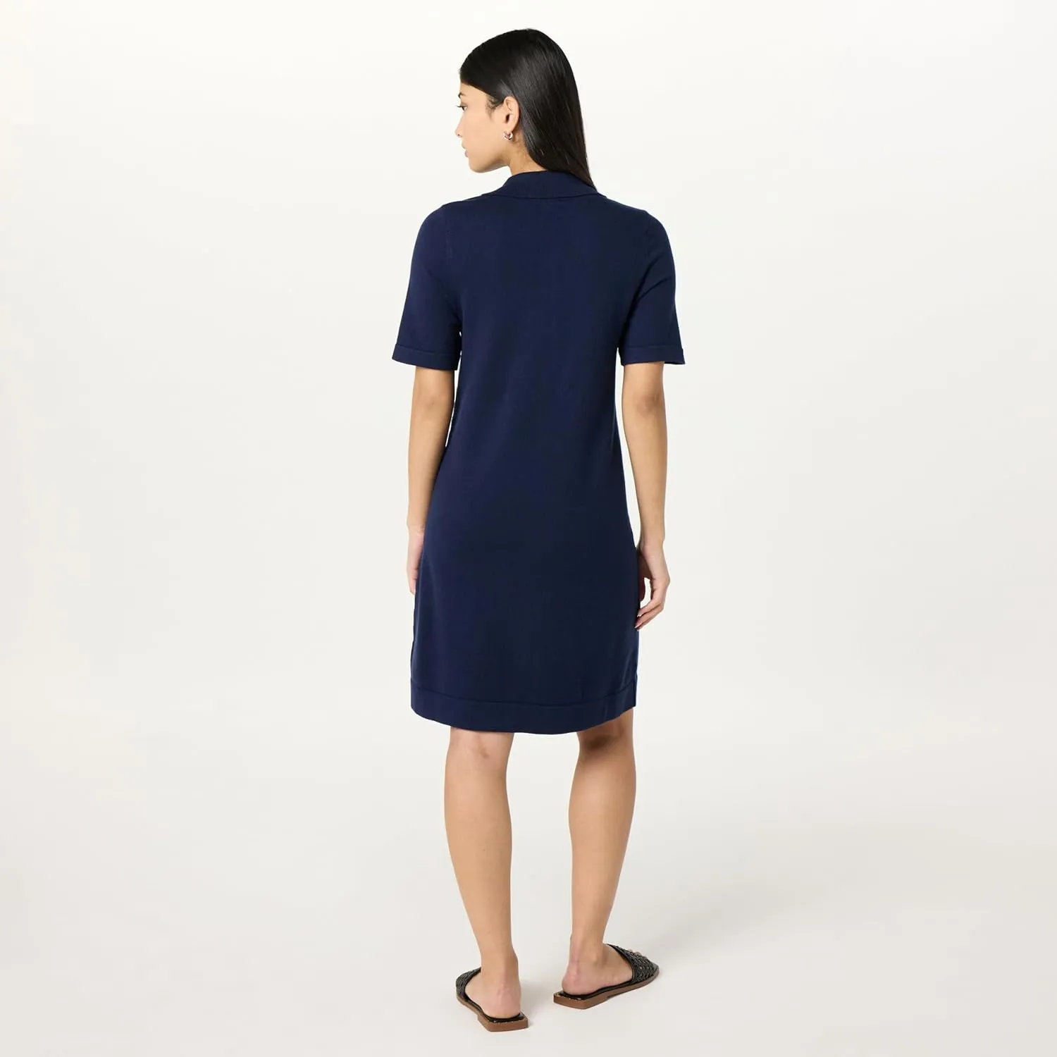 The Drop Women's Tenise Polo Mini Sweater Dress