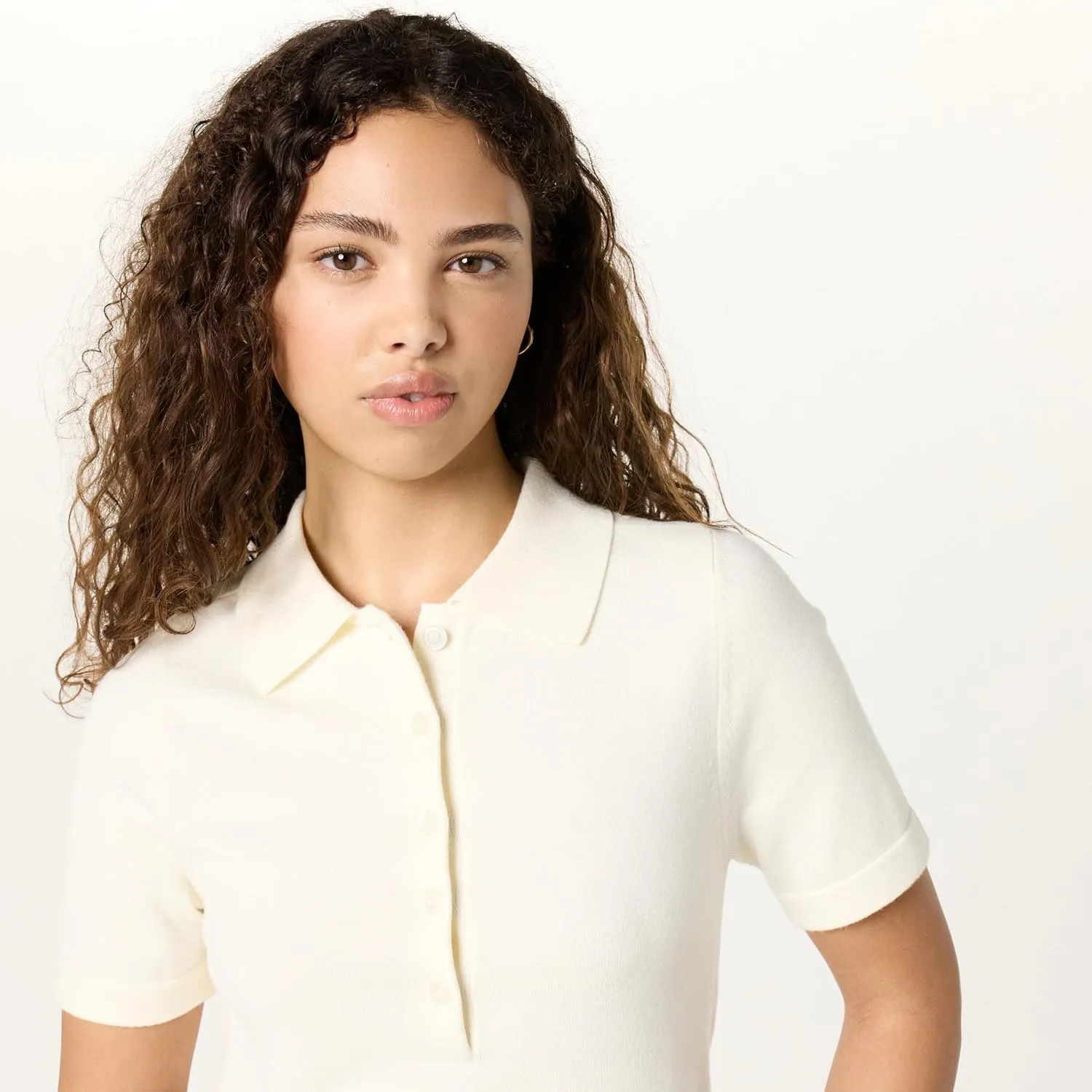 The Drop Women's Tenise Polo Mini Sweater Dress