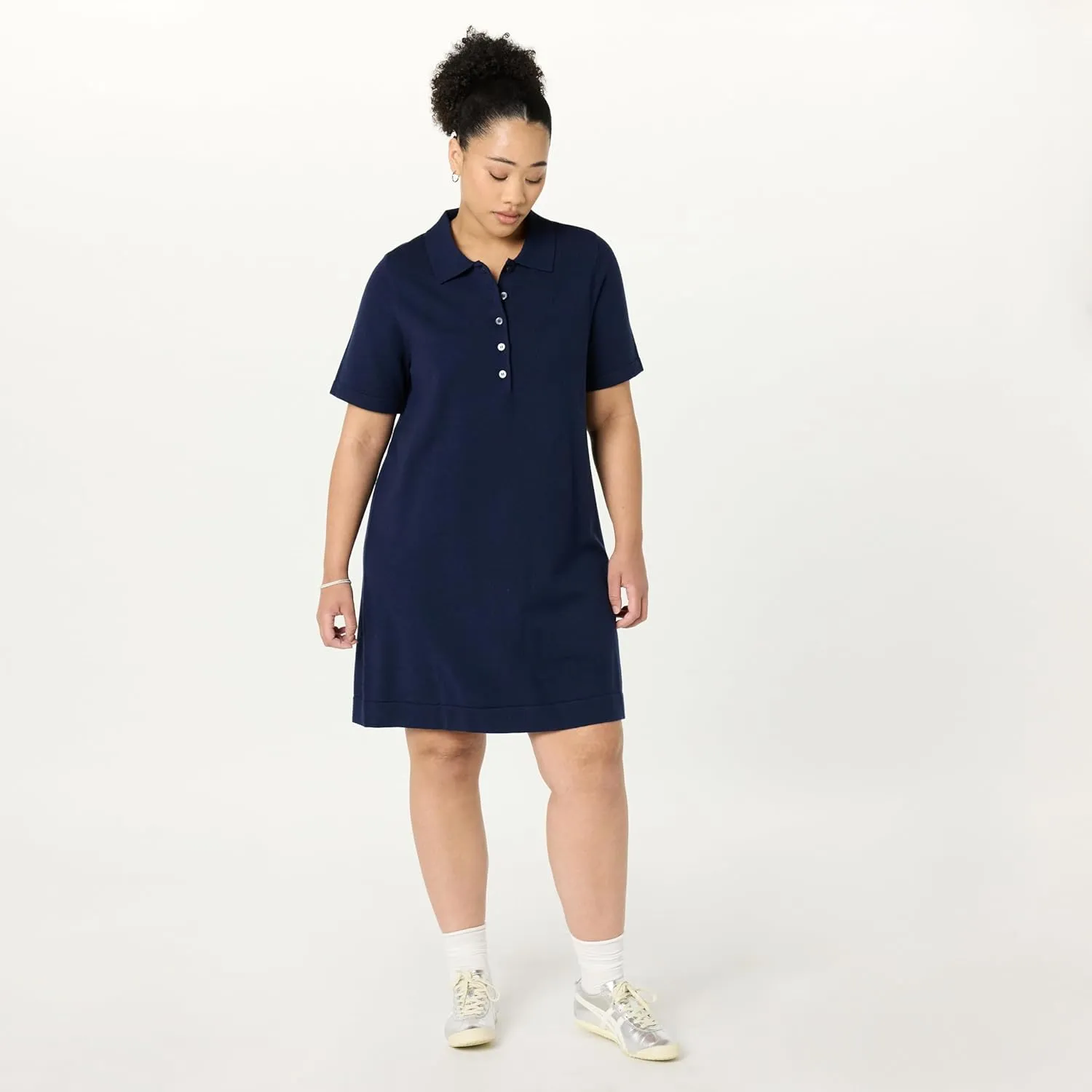 The Drop Women's Tenise Polo Mini Sweater Dress