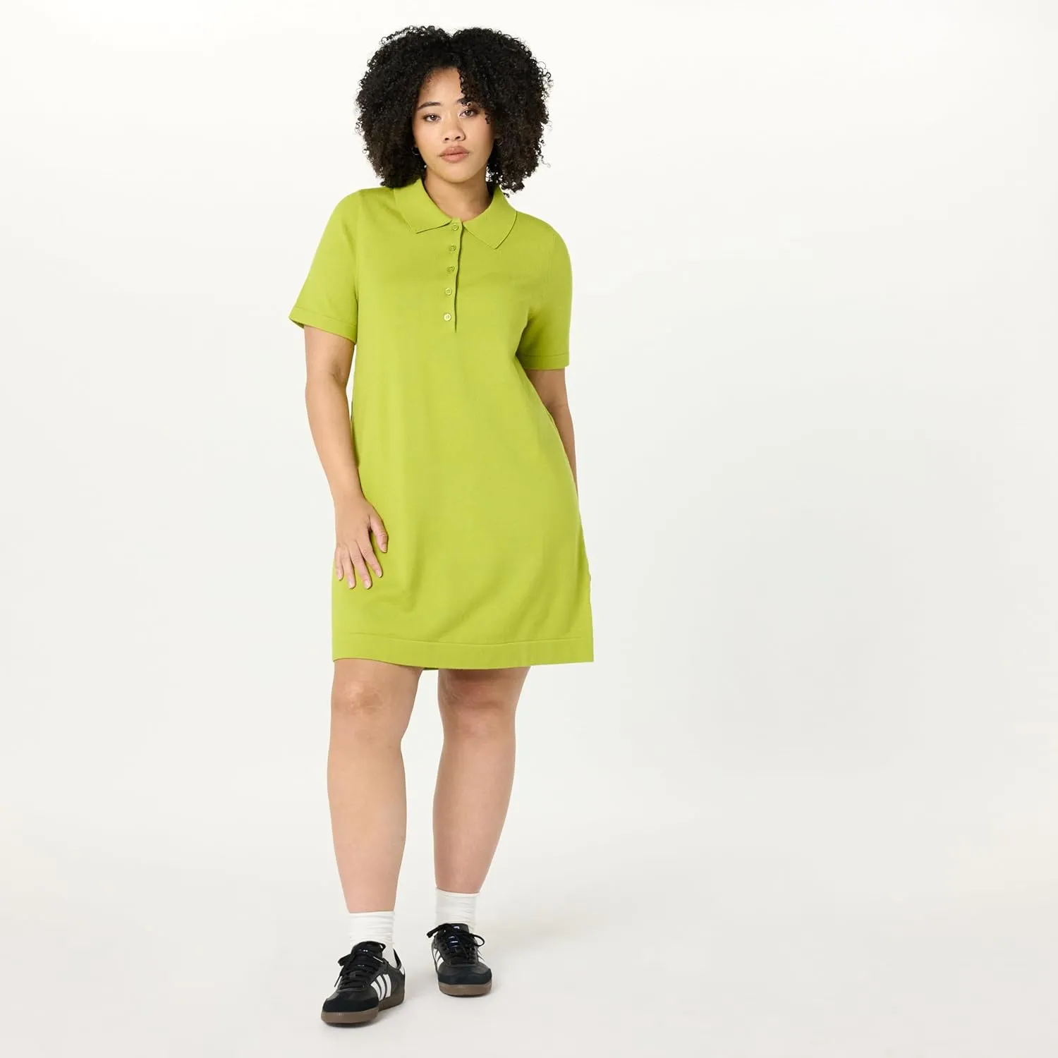 The Drop Women's Tenise Polo Mini Sweater Dress
