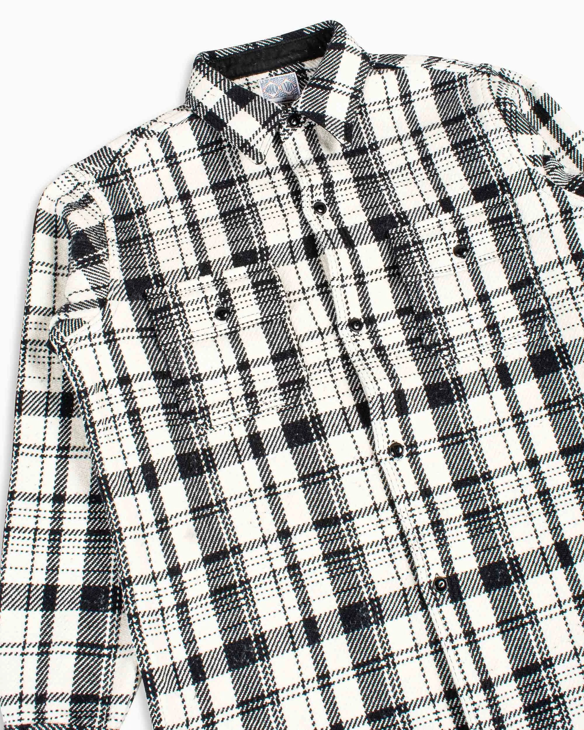 The Real McCoy's MS22101 8HU Heavy Weight Flannel Shirt White