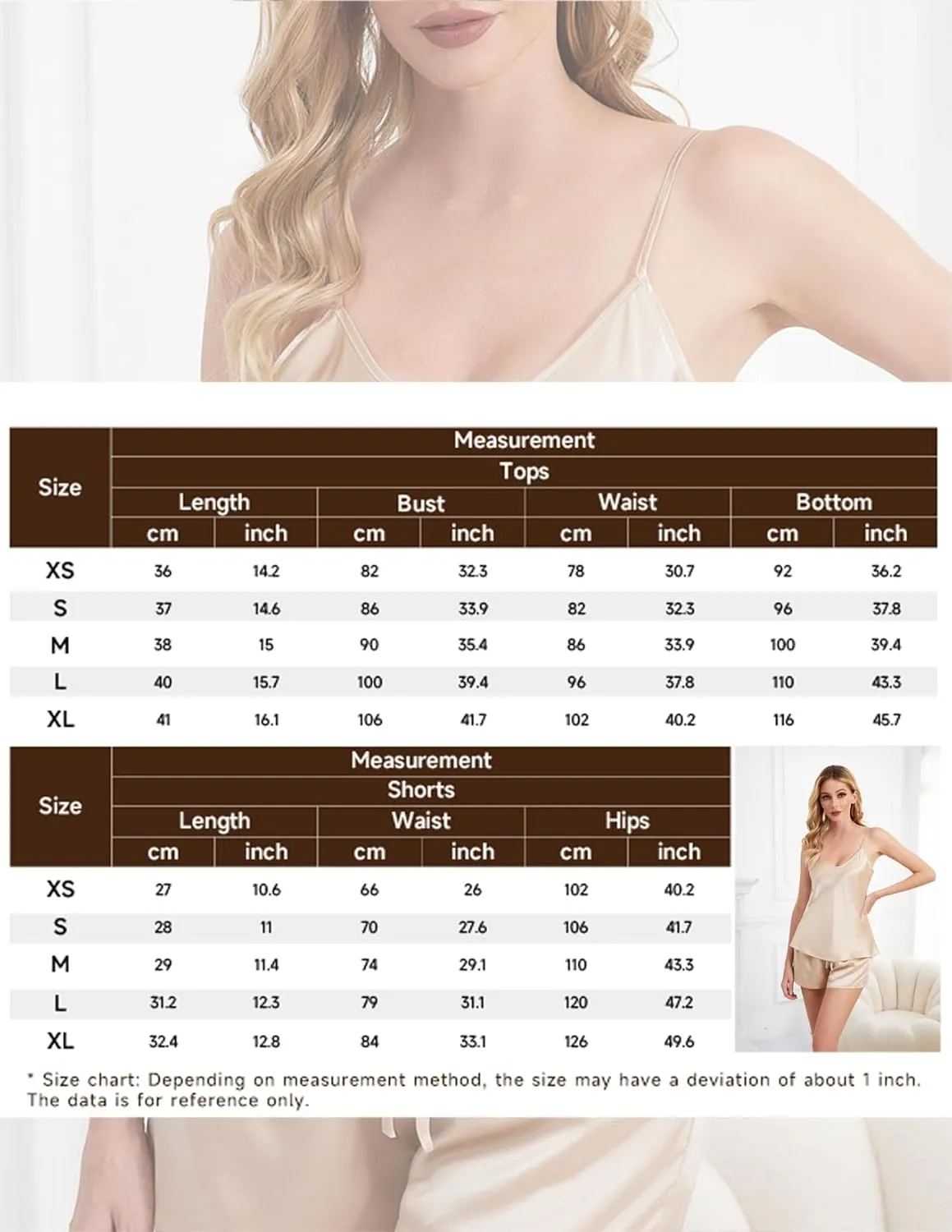 THXSILK Pure Mulberry Silk Women's Pajamas Set, V Neckline Pj Set Ladies Pajamas Sets Womens Loungewear Set Cami Shorts Set