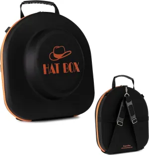 Travel Fedora Hat Box Crush Proof Carry On with Luggage Strap and Shoulder Strap