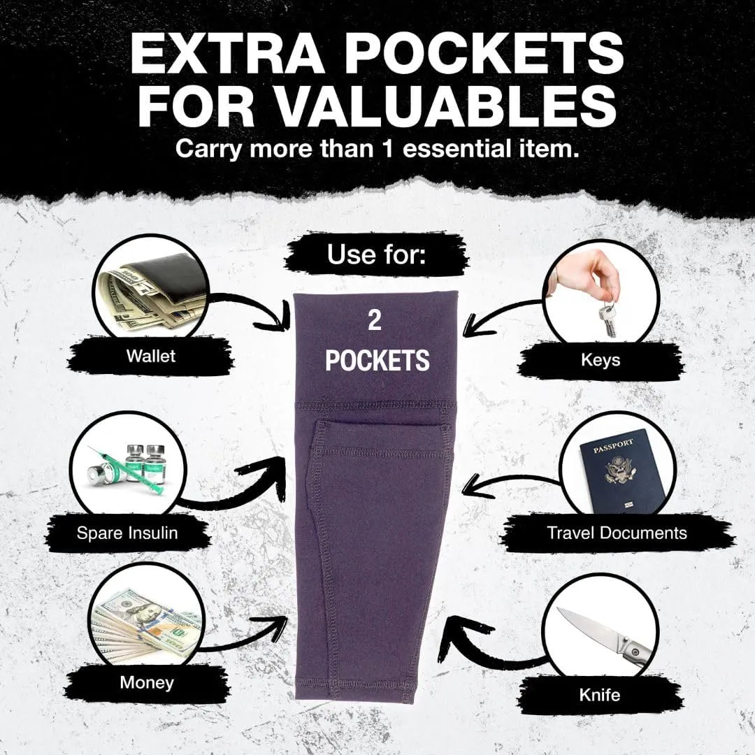 Travel Wallet - Jogging Ankle Stash - Travel Essentials - Anti Theft Travel Pack Pouch to Protect Cash, Cell Phone, and Passport, Fits Insulin, EpiPen -Designed for Running- Alpaca Conceal