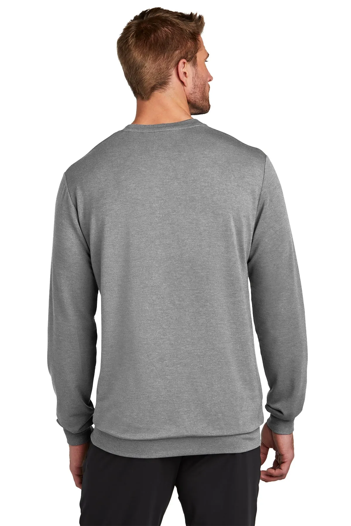 TravisMathew Custom Crew Sweatshirts, Light Grey Heather