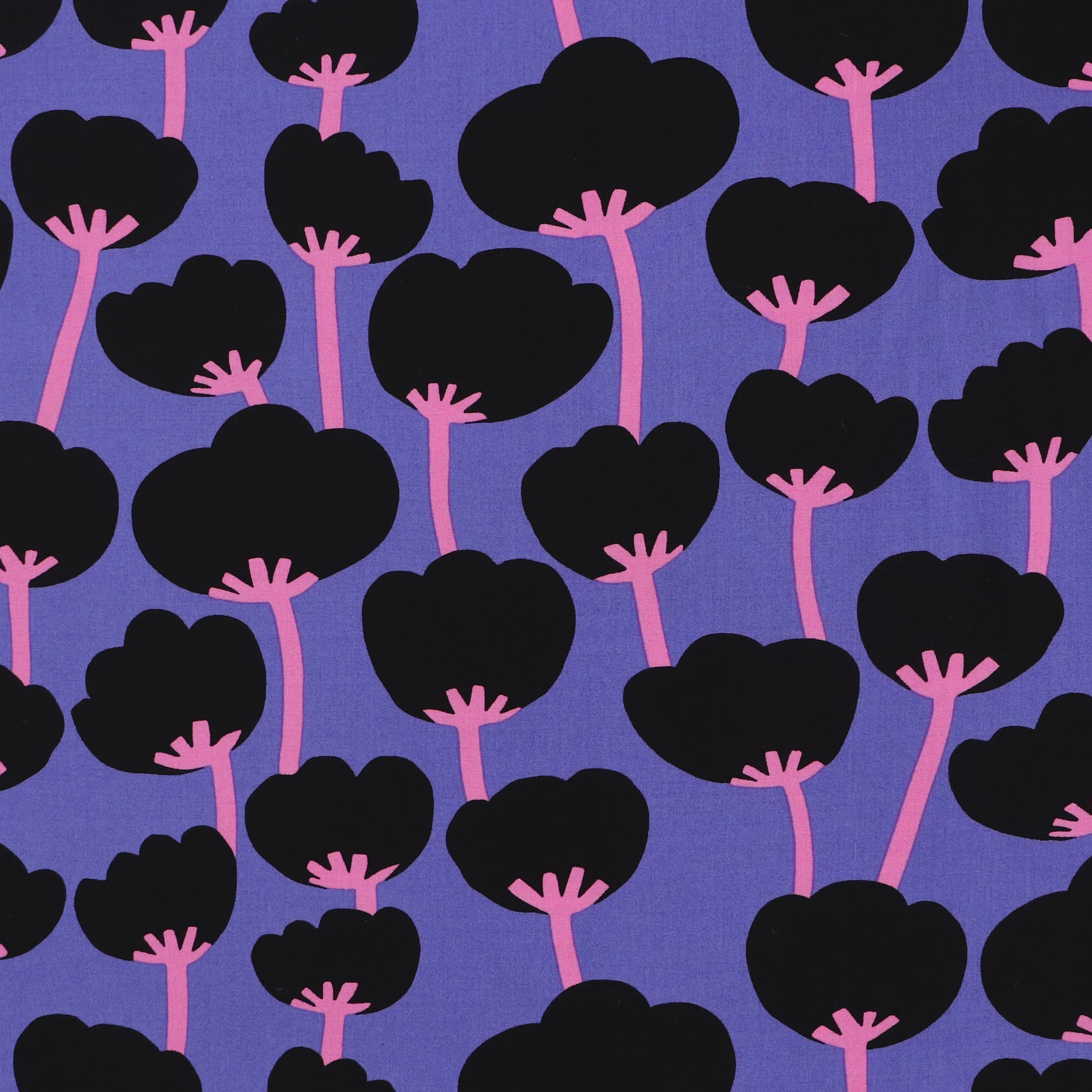 Viscose Lawn with Lenzing™️ EcoVero™️ viscose fibres - Nerida Hansen X Verhees Collab- Poppies Purple