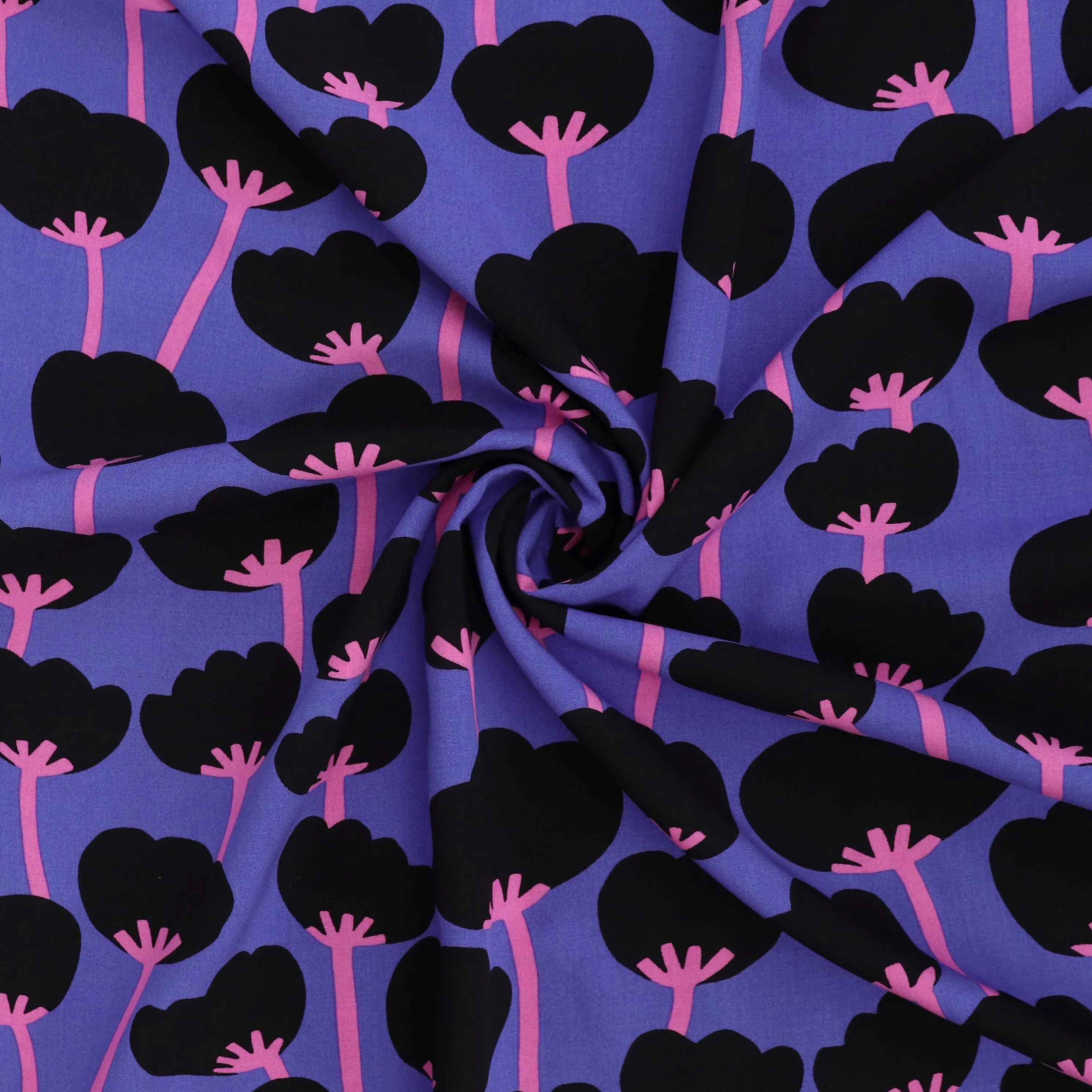Viscose Lawn with Lenzing™️ EcoVero™️ viscose fibres - Nerida Hansen X Verhees Collab- Poppies Purple