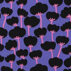 Viscose Lawn with Lenzing™️ EcoVero™️ viscose fibres - Nerida Hansen X Verhees Collab- Poppies Purple