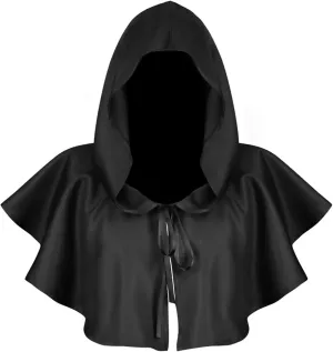 Women Witch Cowl Hat Halloween Grim Cowl Cloak Cosplay Costumes Vintage Medieval Sorcerer Wicca Pagan Hood Hat