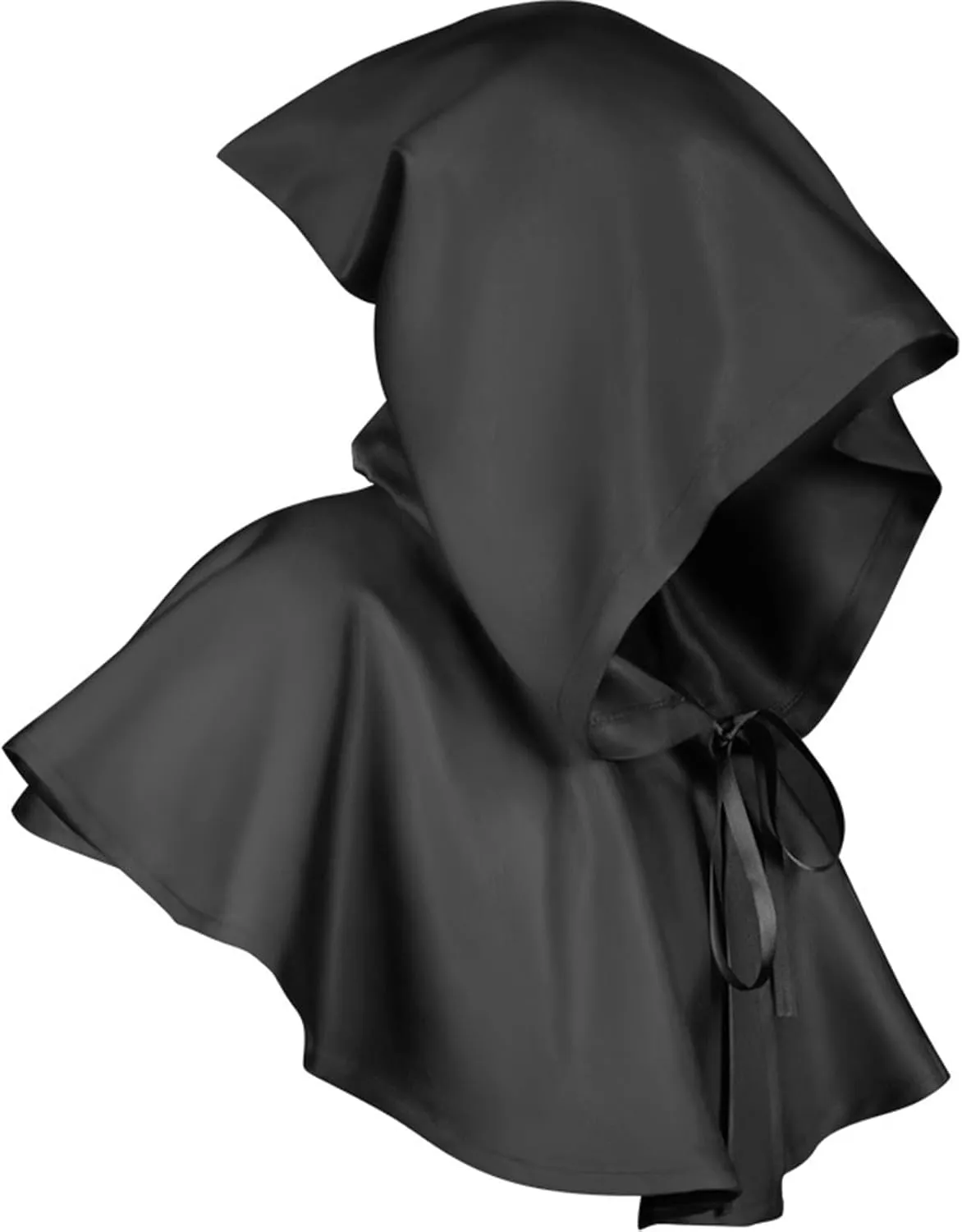 Women Witch Cowl Hat Halloween Grim Cowl Cloak Cosplay Costumes Vintage Medieval Sorcerer Wicca Pagan Hood Hat