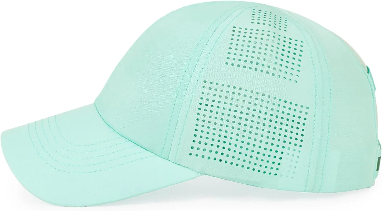 Womens Baseball Cap,Quick Drying Ponytail Hat,Lightweight UV Protection Mesh Sun Hat,Breathable Running Golf Hats for Women