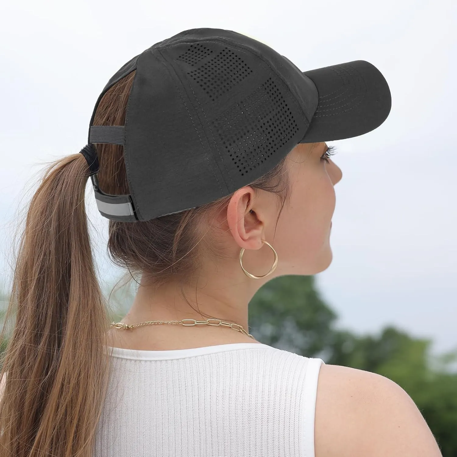 Womens Baseball Cap,Quick Drying Ponytail Hat,Lightweight UV Protection Mesh Sun Hat,Breathable Running Golf Hats for Women