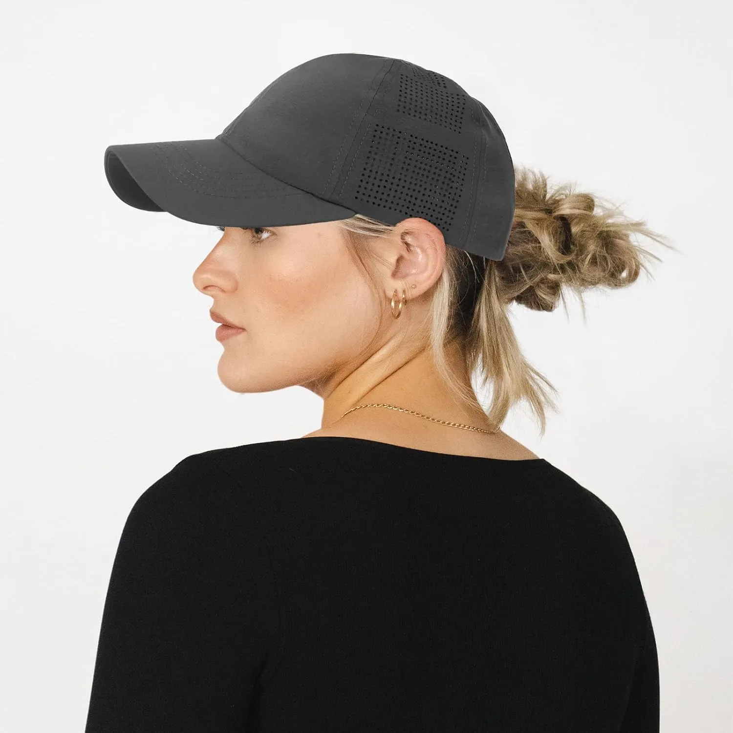 Womens Baseball Cap,Quick Drying Ponytail Hat,Lightweight UV Protection Mesh Sun Hat,Breathable Running Golf Hats for Women