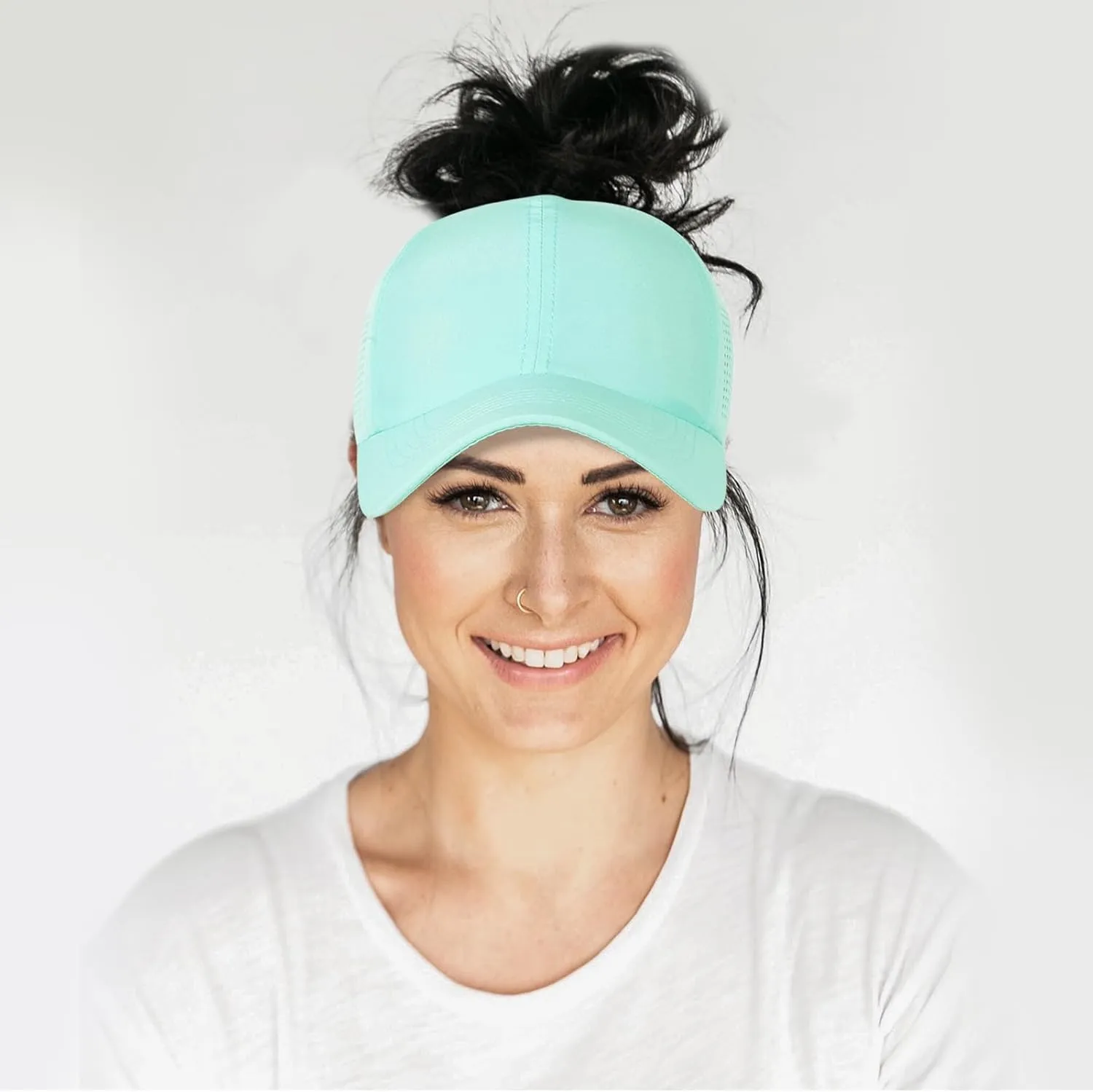 Womens Baseball Cap,Quick Drying Ponytail Hat,Lightweight UV Protection Mesh Sun Hat,Breathable Running Golf Hats for Women