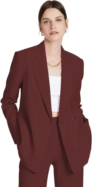 Women's Casual Suit Set 2 Piece Business Work Lady Blazer Set Fashion Office Jacket Pant Suit Set