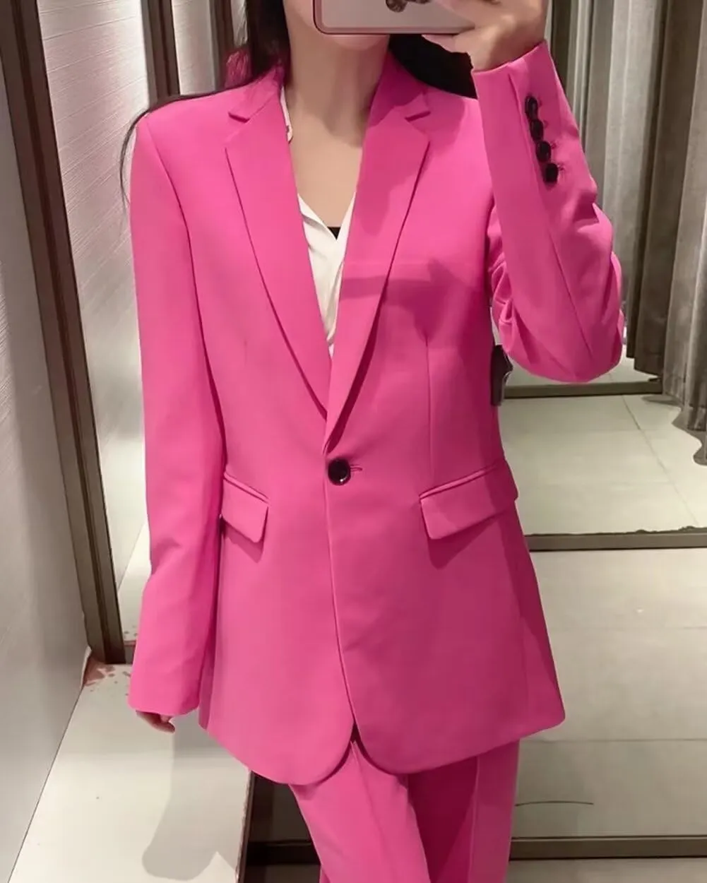 Women's Casual Suit Set 2 Piece Business Work Lady Blazer Set Fashion Office Jacket Pant Suit Set