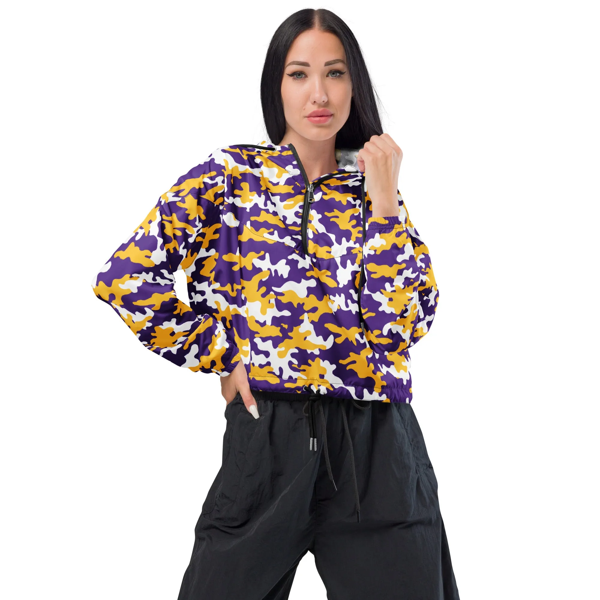Women’s Cropped Windbreaker - Camo - The Original