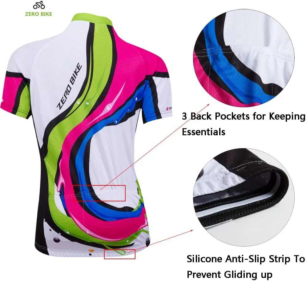 Women's Short Sleeve Cycling Jersey Jacket Cycling Shirt Quick Dry Breathable Mountain Clothing Bike Top